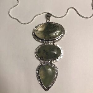Prehnite 925 Sterling Silver Necklace